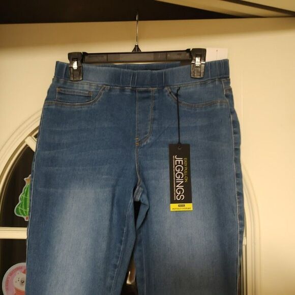 New Royalty For Me Easy Pull On Jeggings High Rise Skinny Size Women's Petite M - Picture 2 of 3